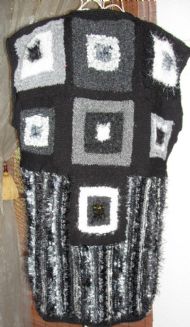 Black & White Sleeveless Jacket B